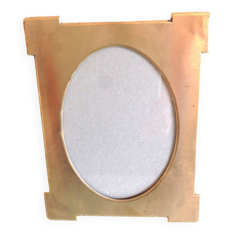 Brushed brass photo frame art deco style / 30s-40s