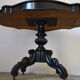 Table violon Napoléon III en bois noirci et marbre blanc, XIXe siècle