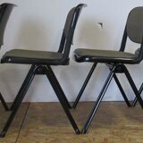 4 chaises Vertebra noires