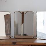 Vintage triptych barber mirror