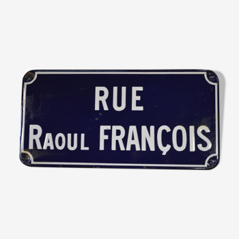 Plaque de rue en tôle émaillée