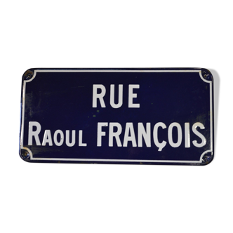 Plaque de rue en tôle émaillée