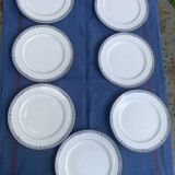 7 small plates in Royal Bone China porcelain, Maya model, Fine Bone
