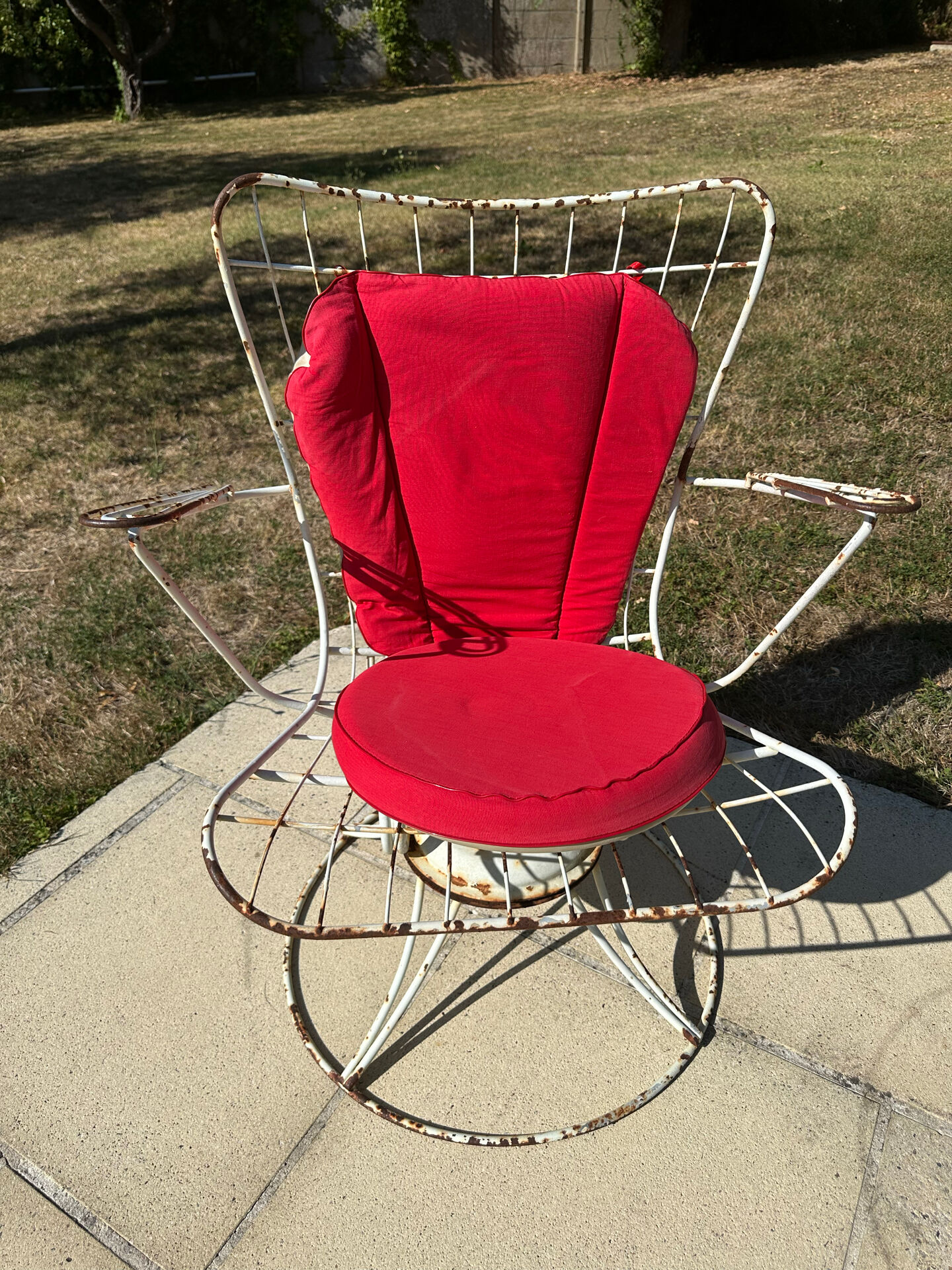 Fauteuil de jardin vintage Homecrest 1960 pivotant