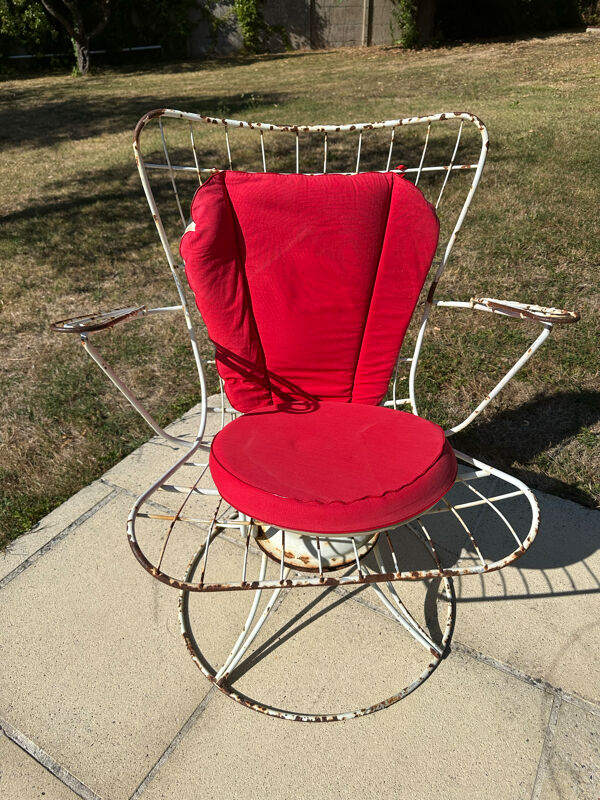 Fauteuil de jardin vintage Homecrest 1960 pivotant