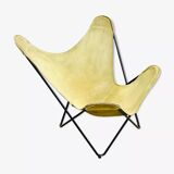 Fauteuil papillon en peau