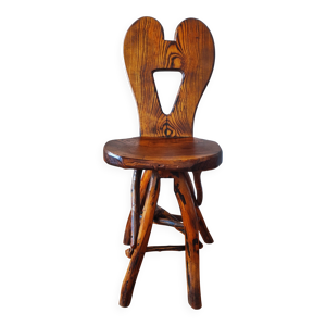 Chaise ancienne bois - coeur