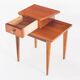 Vintage bedside table. Varnished wood. France, 1960s.