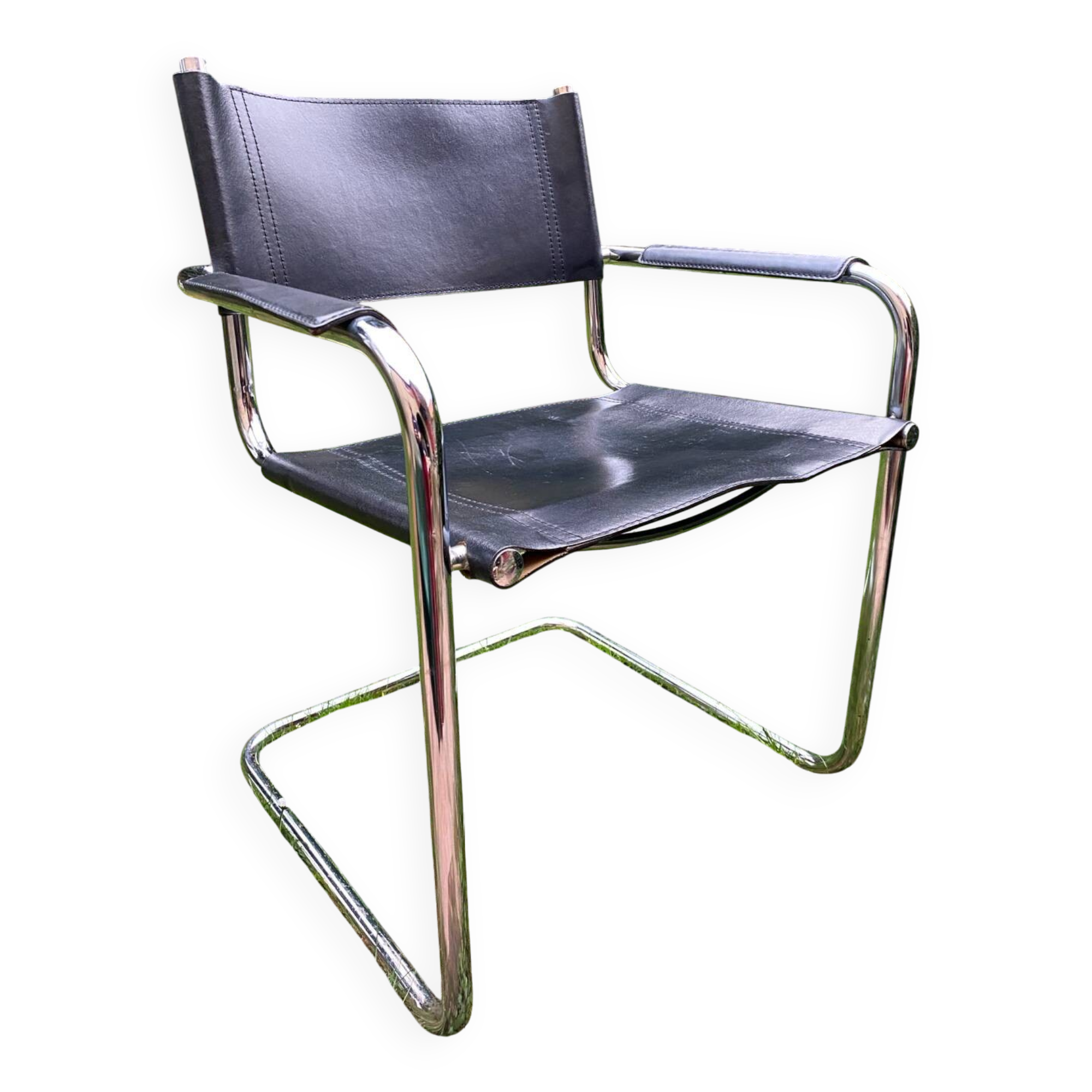 Lot of 4 modernist chairs in the style of MG5 Matteo Grassi circa 1980