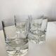 Set of 4 bubble tumblers in very cold half crystal.