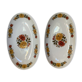 2 yellow-orange flower trays Bavaria W Germany