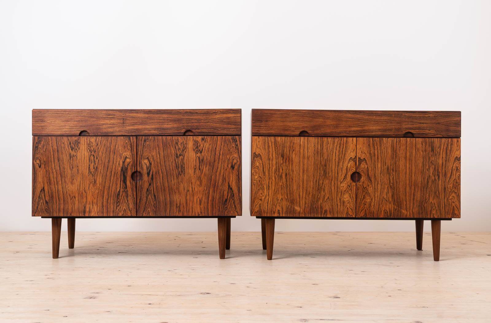 Pair of Mid Century Modern Cabinets by H. W. Klein for Bramin, Denmark