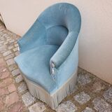 Fauteuil crapaud bleu