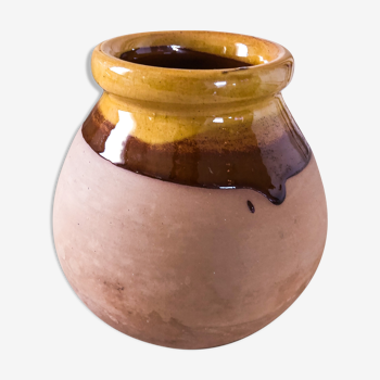 Pottery, enamelled terracotta vase