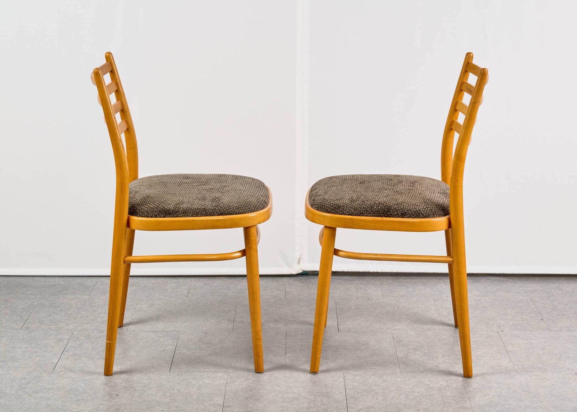 Set of 4 Dining Chairs, by TON, 1960s, Czechoslovakia