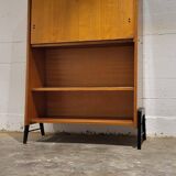 Vintage secretaire with bookcase, 1950s