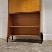 Vintage secretaire with bookcase, 1950s