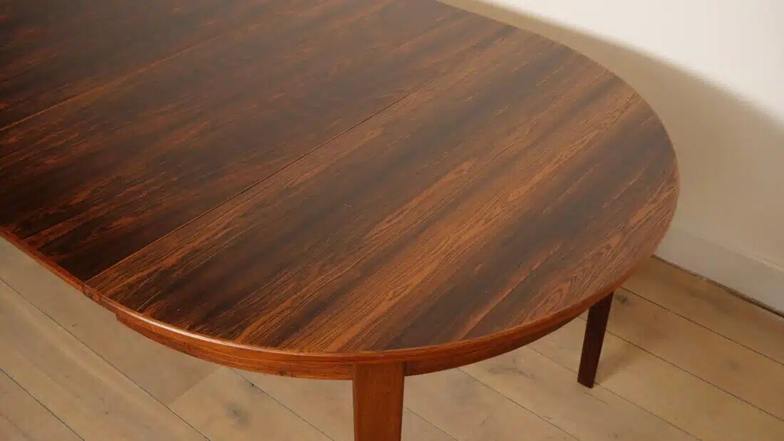 Vintage round dining table | extendable | Rosewood