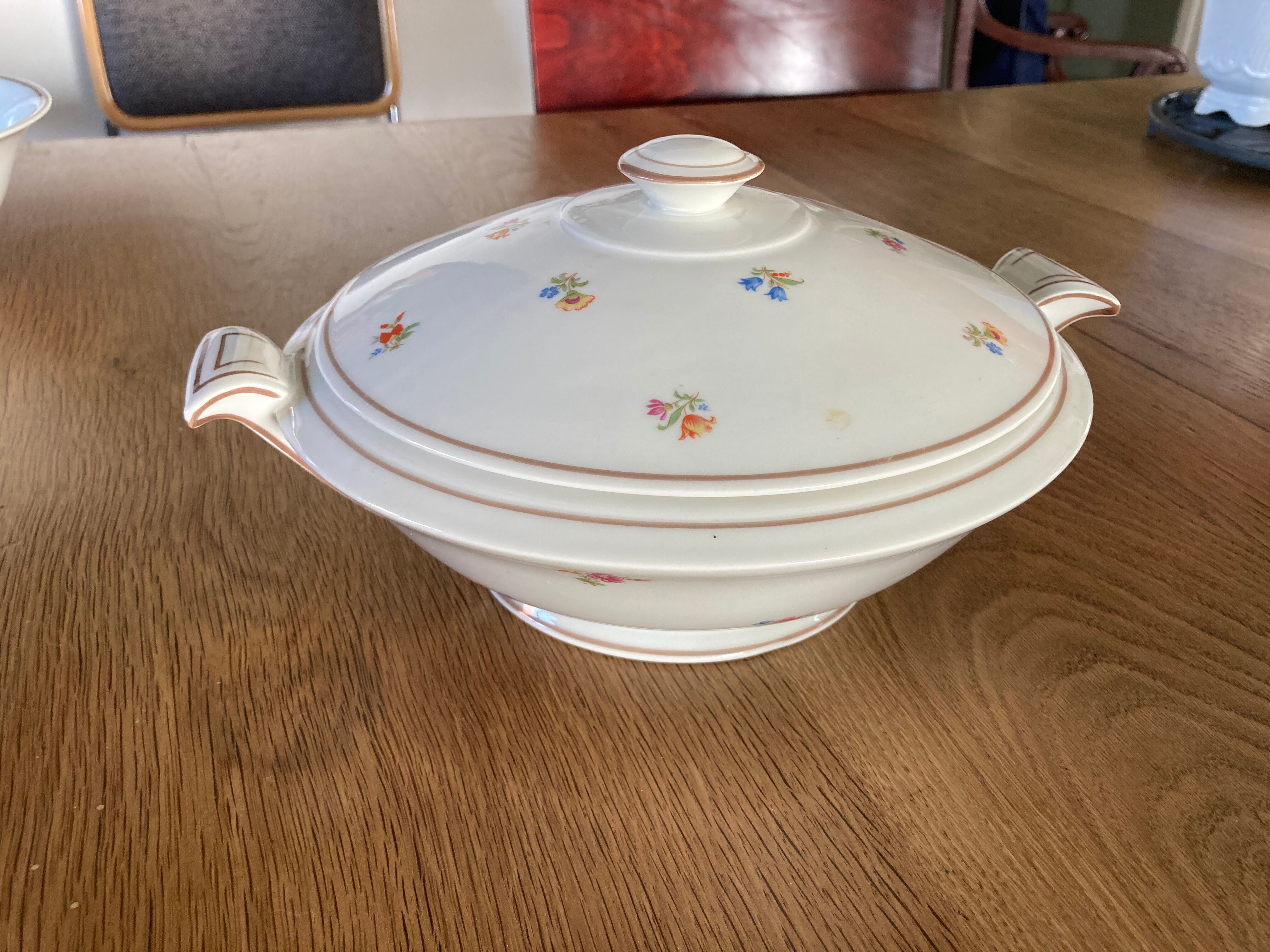 Limoges porcelain service with flowers