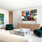 Jumbo Carrara Marble Italian Square Coffee Table by Gae Aulenti For Knoll, 1960s