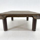 1950's vintage industrial wood & iron coffee table