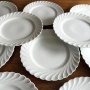 10 dessert plates in Limoges porcelain Haviland model Torse