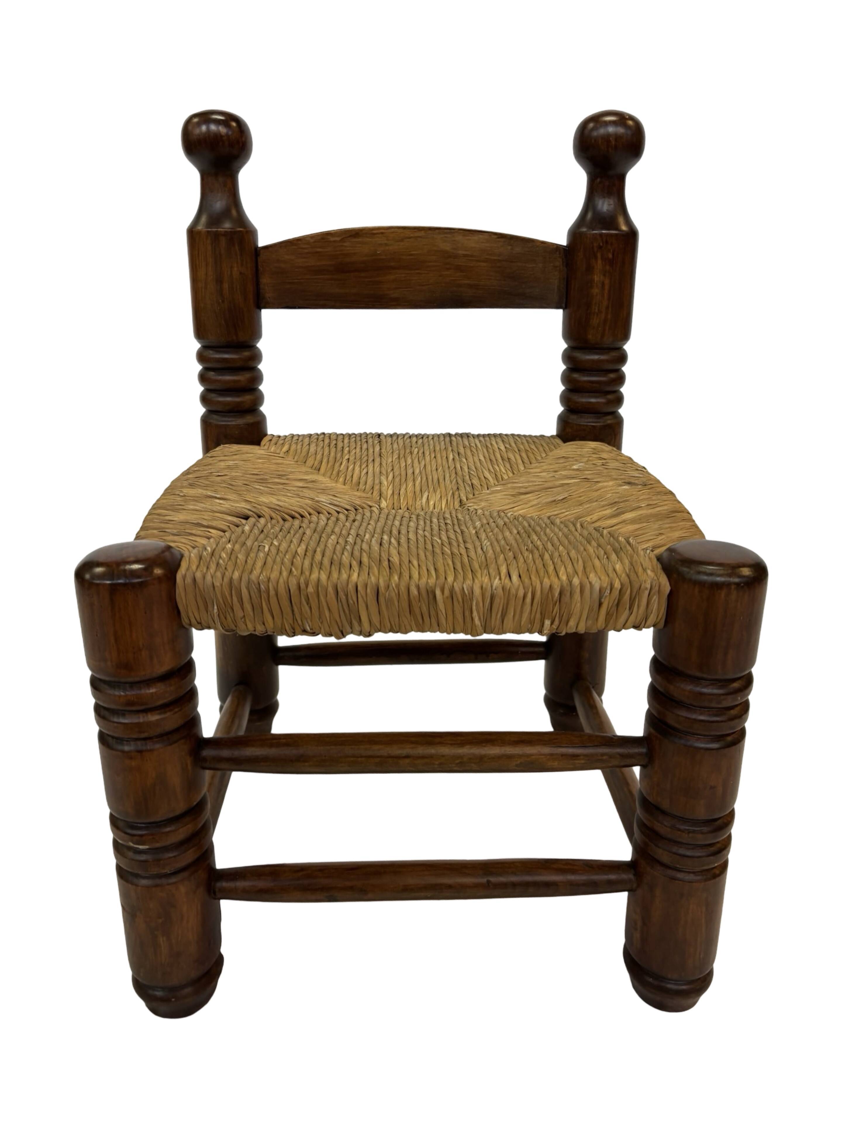 Vintage French wicker chair Charles Dudouyt Design