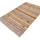 Kilim Vintage Anatolien Rayé – Tons Pastel Multicolores, Style Bohème