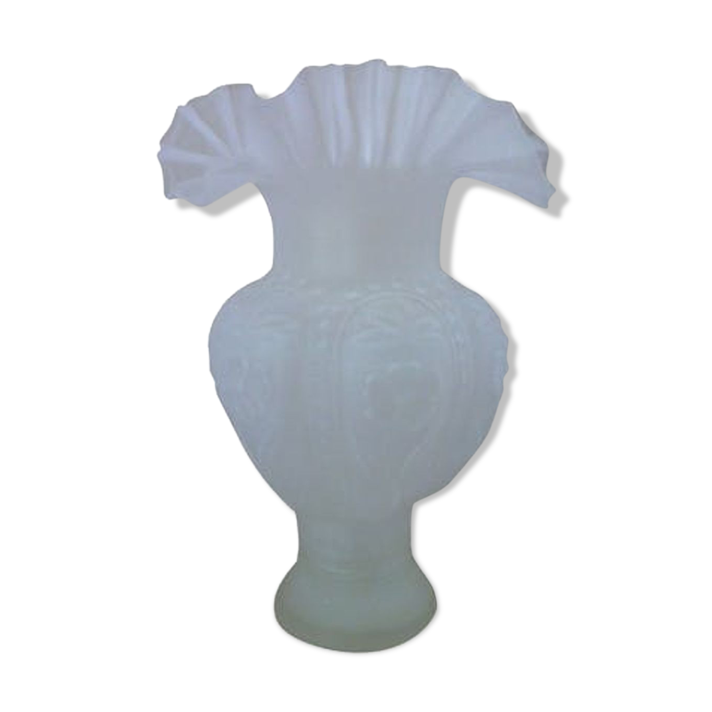 Vase corolla flowers opaline glass