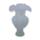 Vase corolle fleurs en verre opaline