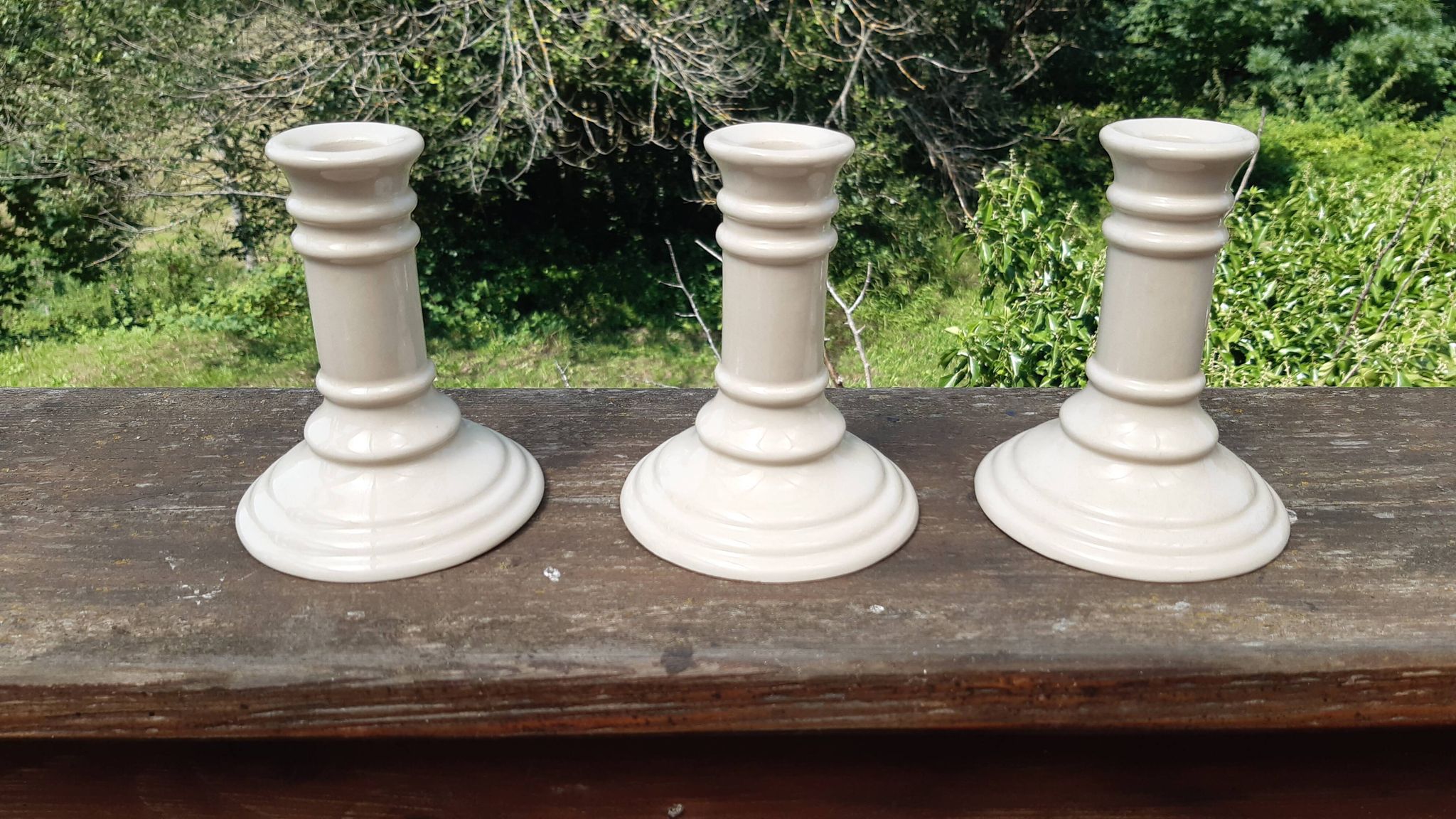 Lot de 3 bougeoir en céramique
