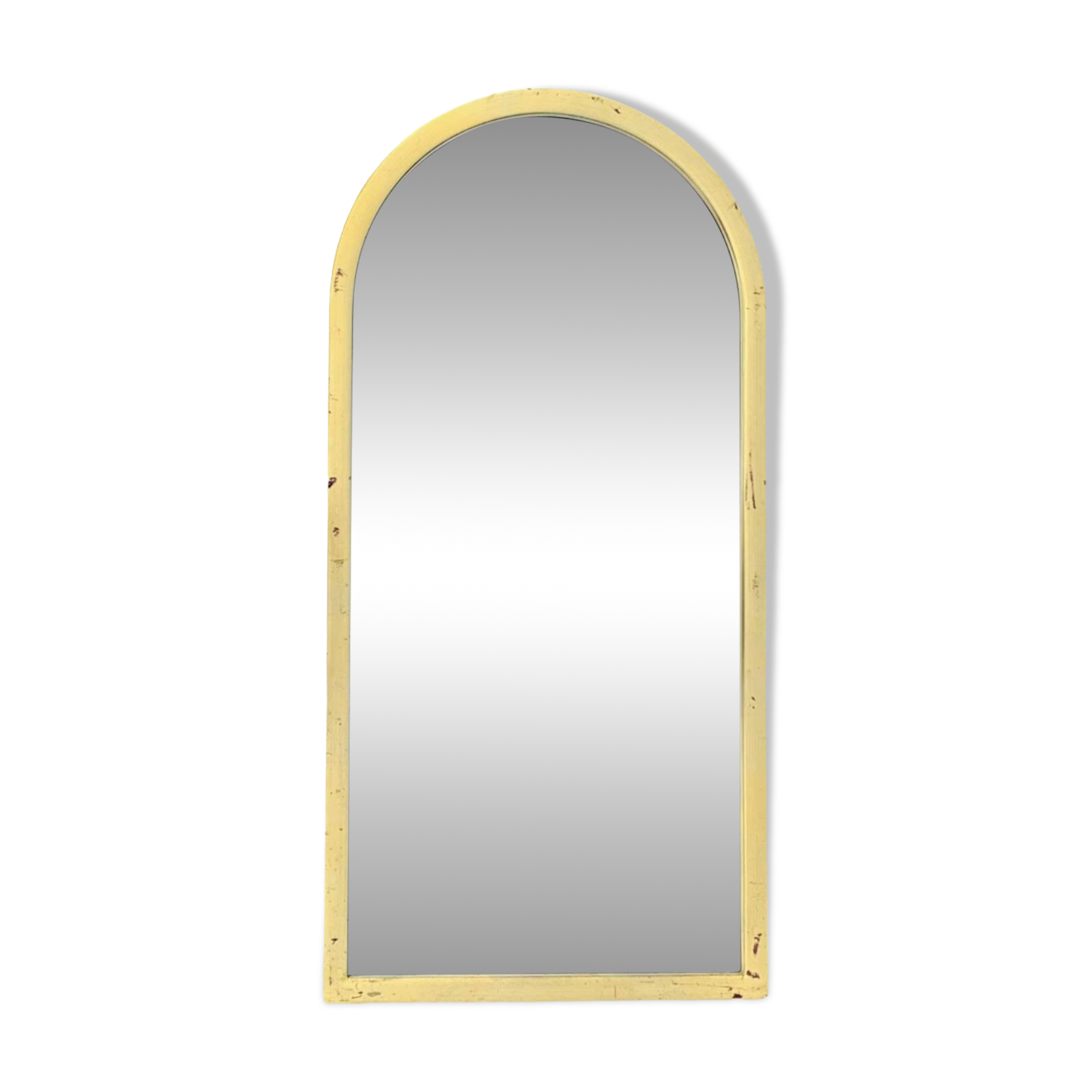 Deknudt vintage arch mirror in gilded wood - height: 79 cm
