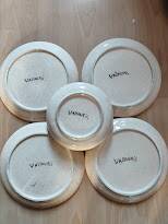 Service/ Vallauris / Anemones / 5 pieces
