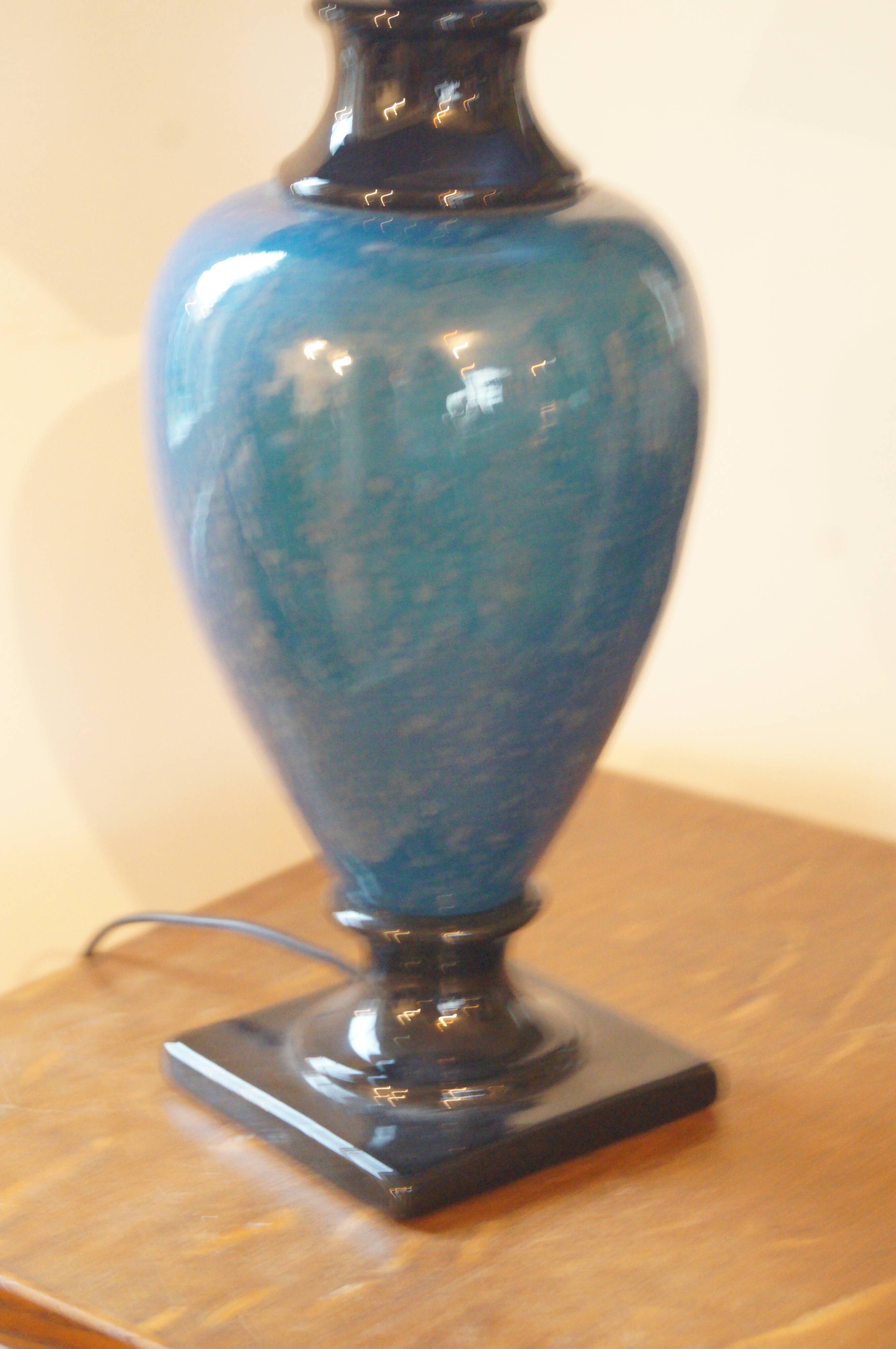 Ceramic baluster lamp 1970