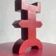 Memphis Milano “Maya” ceramic vase by Florio, 1990s