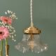 Vintage glass lampshade pendant light