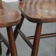 Set of 4 vintage Windsor wooden spindle chairs from the 1970s