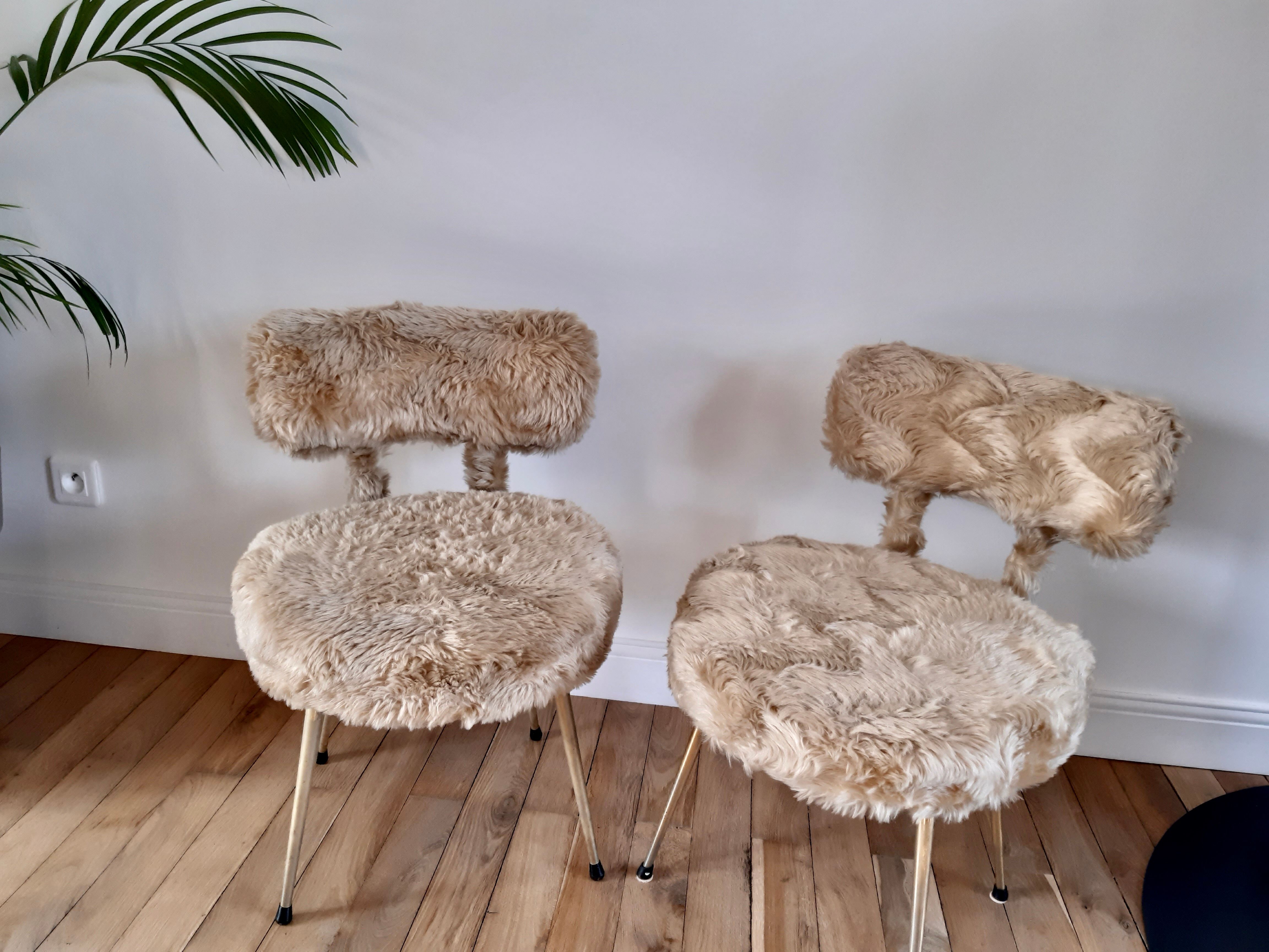Pair of moumoute chairs 1970
