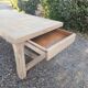 Solid oak farmhouse table with extension