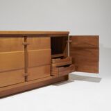 Solid elm sideboard, 1970s