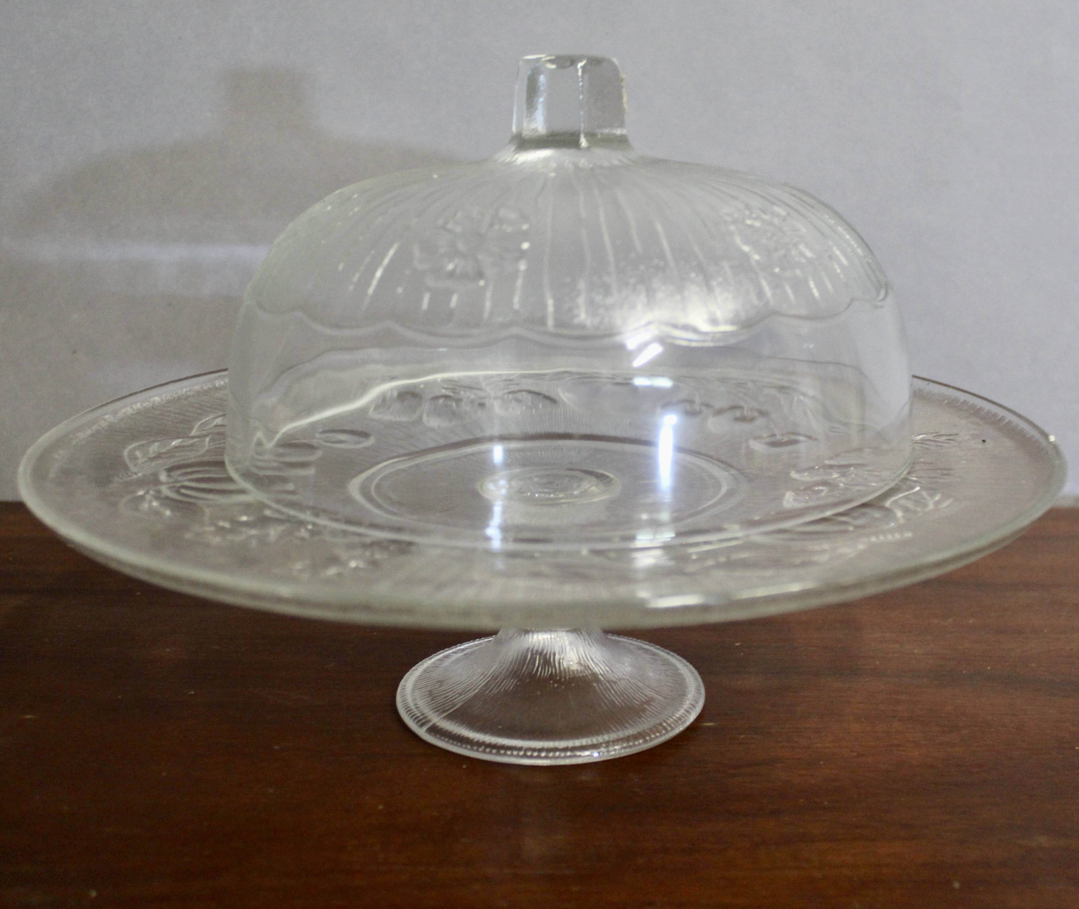 Vintage cake stand with dome