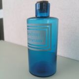 Flacon apothicaire bleu ancien