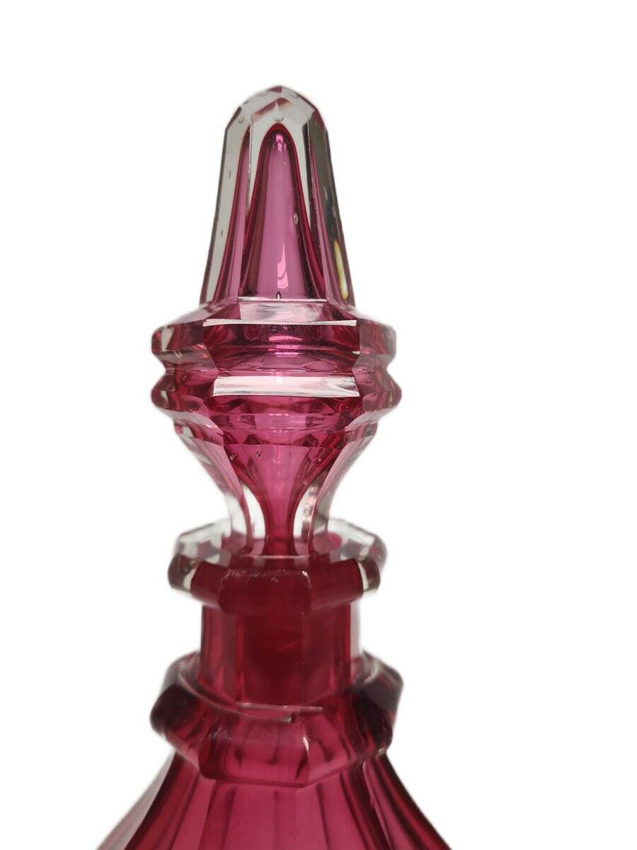 Biedermeier Rubin carafe, former Austro-Hungarian Empire, 1890s