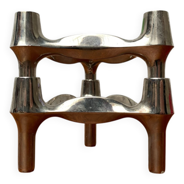 Stackable German candle holder from the mid-century by BMF, 1960s, set of 2.