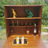 Vintage bamboo bar cabinet