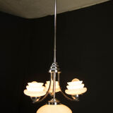 Pink art deco chandelier, 1930s