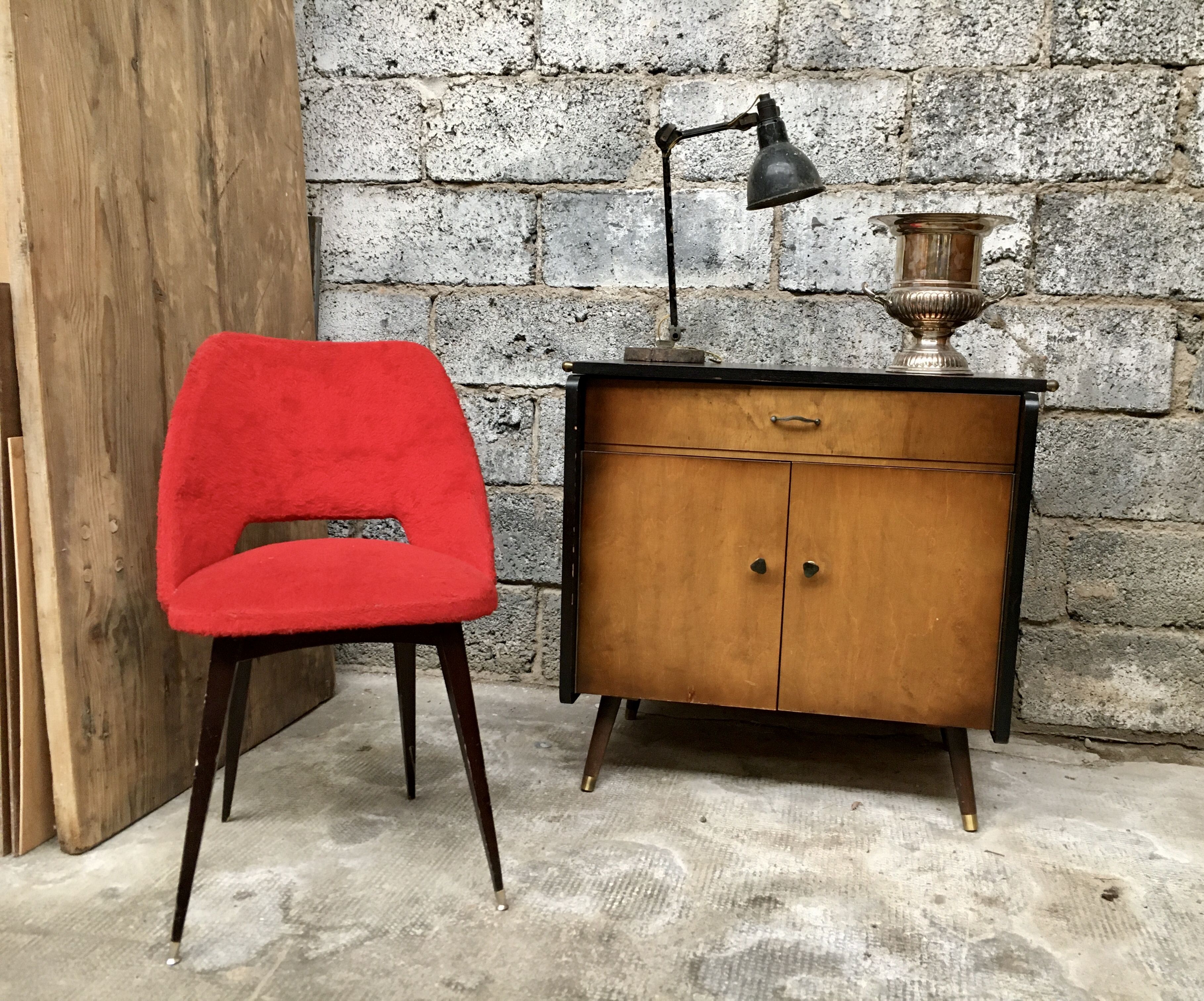 tv/hifi furniture enfilade bahut buffet vintage feet compass 1960