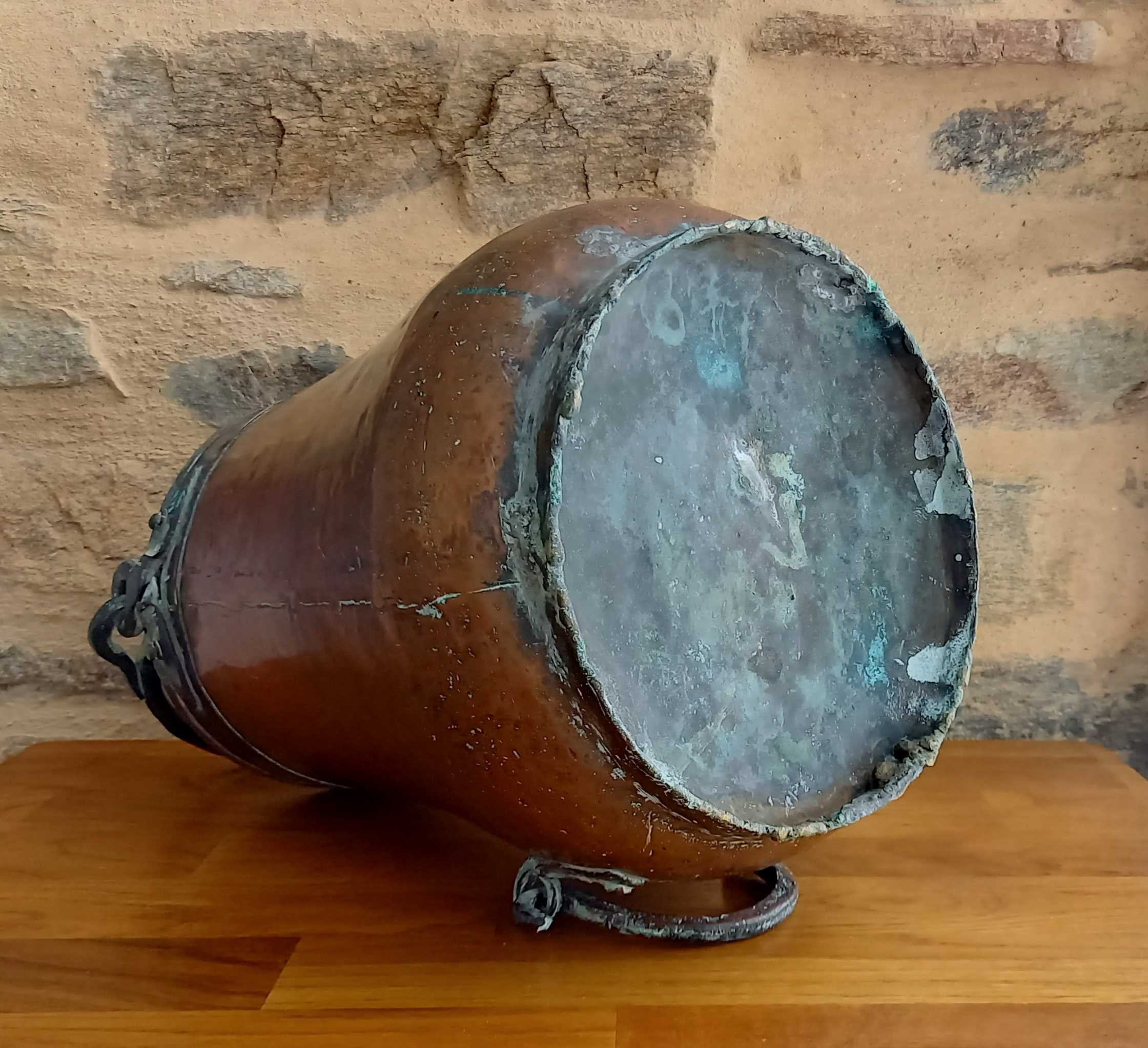 Red copper coal/ash bucket