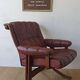 Scandinavian Mid-Century Modern Leather Easy Chair by Ekornes 1970s.