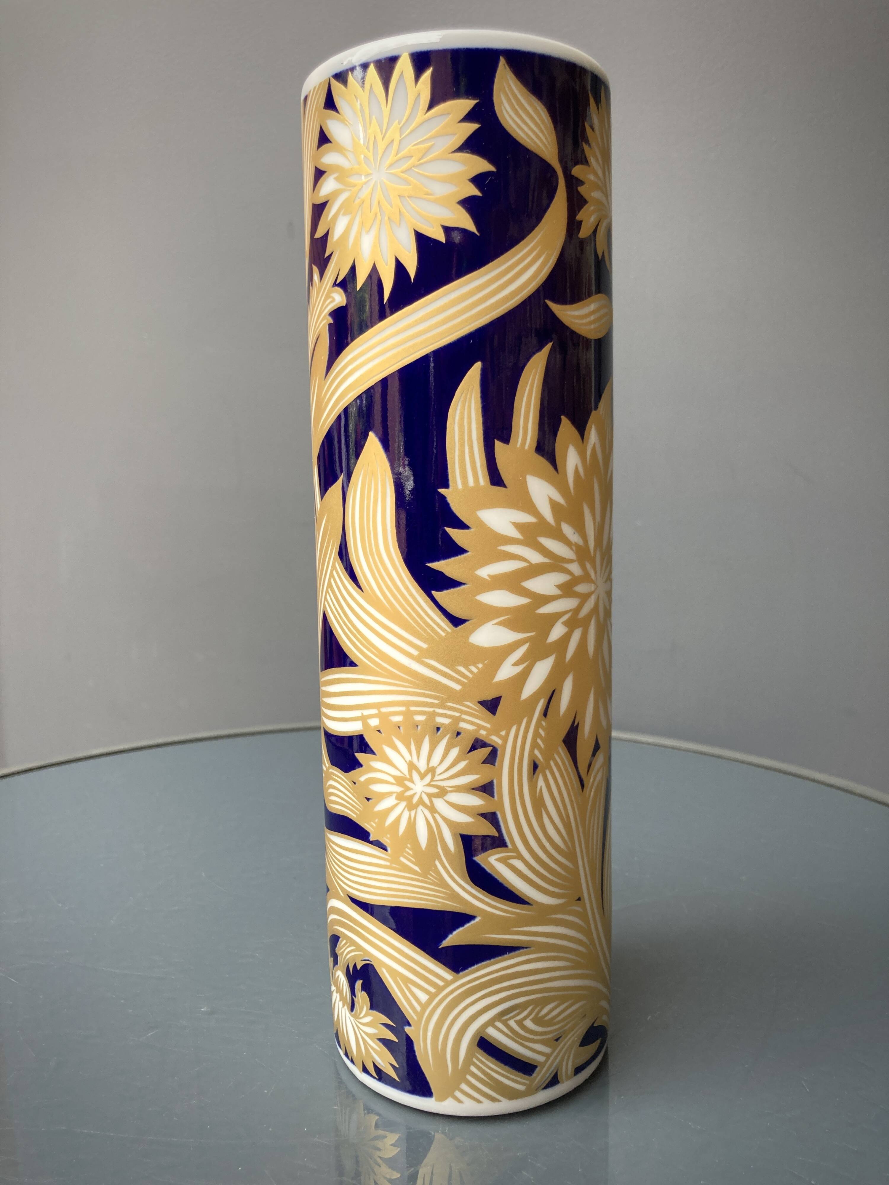 2 Royal Bavarian porcelain vases - KPM - Echt Cobalt